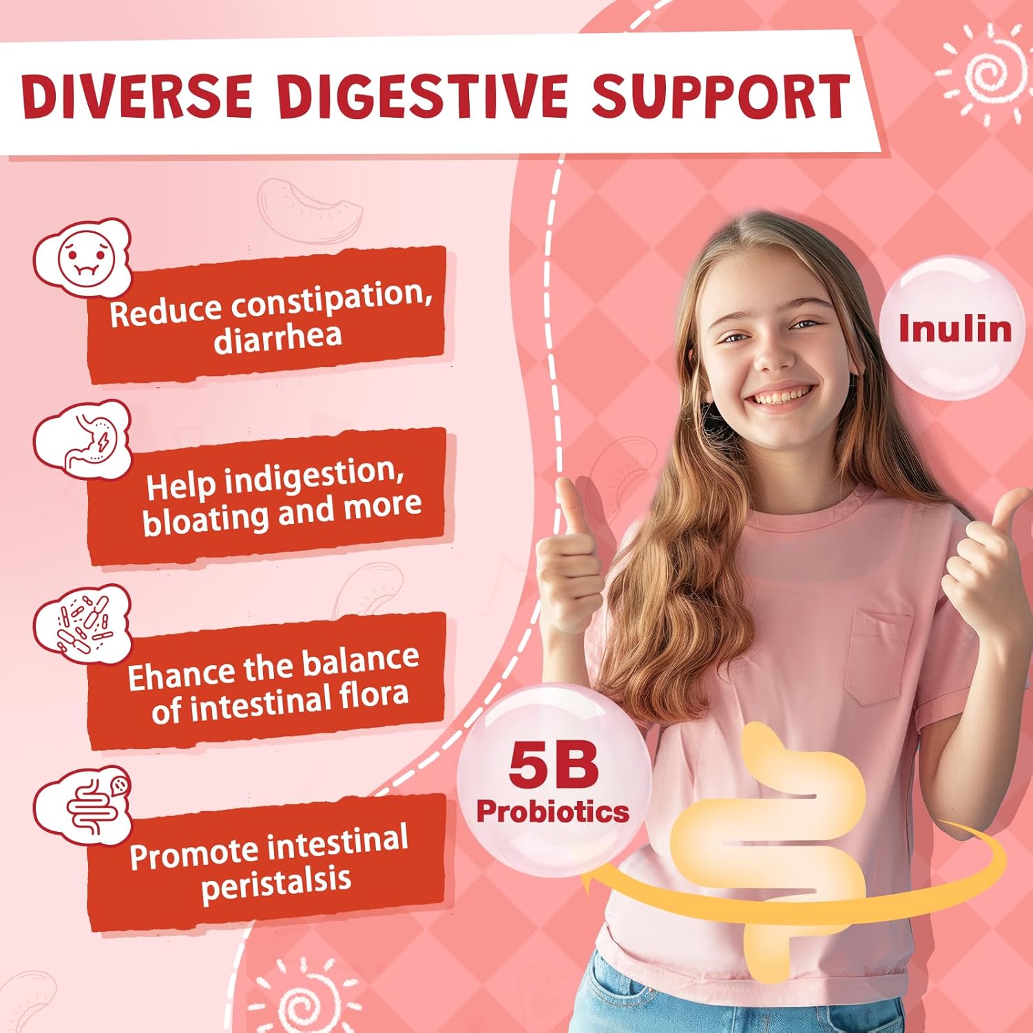 Probiotic-Fiber Gummies for Digestive Support in Children